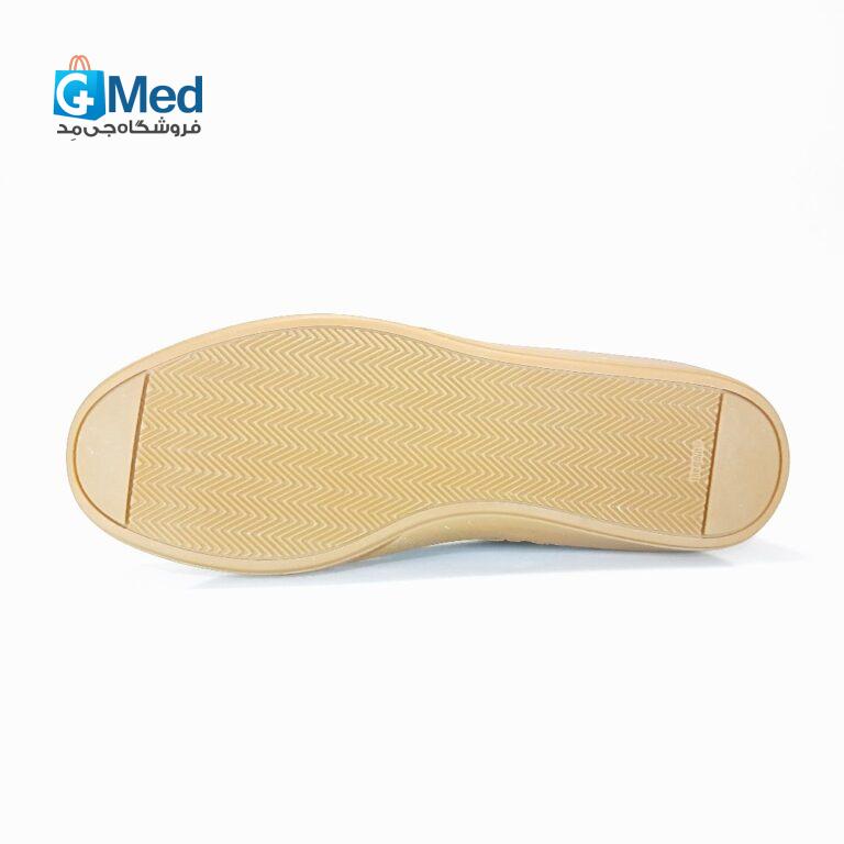 کفش چرم طبی زنانه پاتکان کد 1070 رنگ طوسی