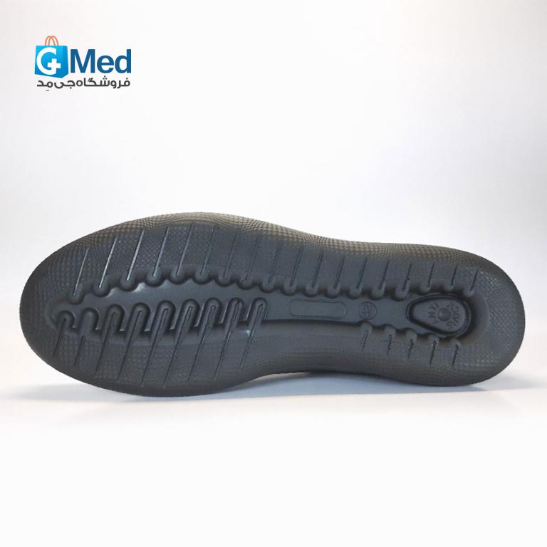 کفش چرم مردانه پاتکان طب مدل Active رنگ طوسی