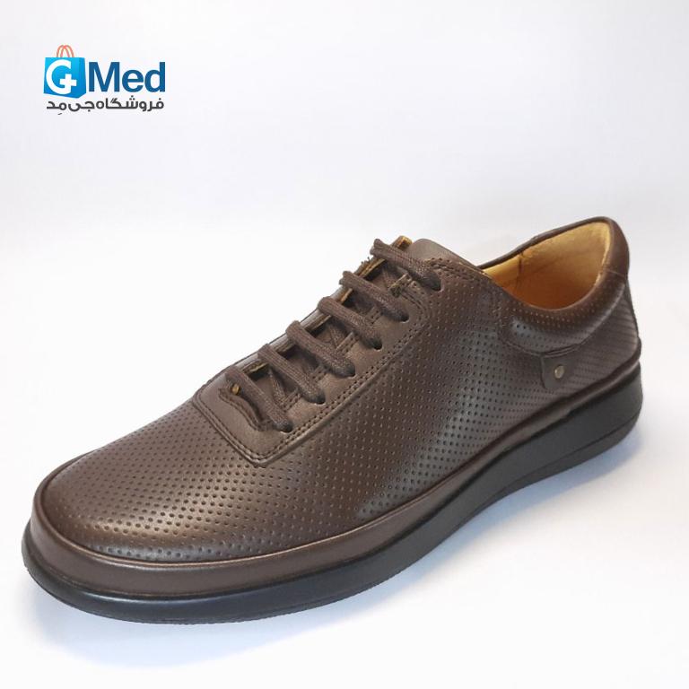 کفش چرم مردانه پاتکان طب مدل Active رنگ قهوه ای