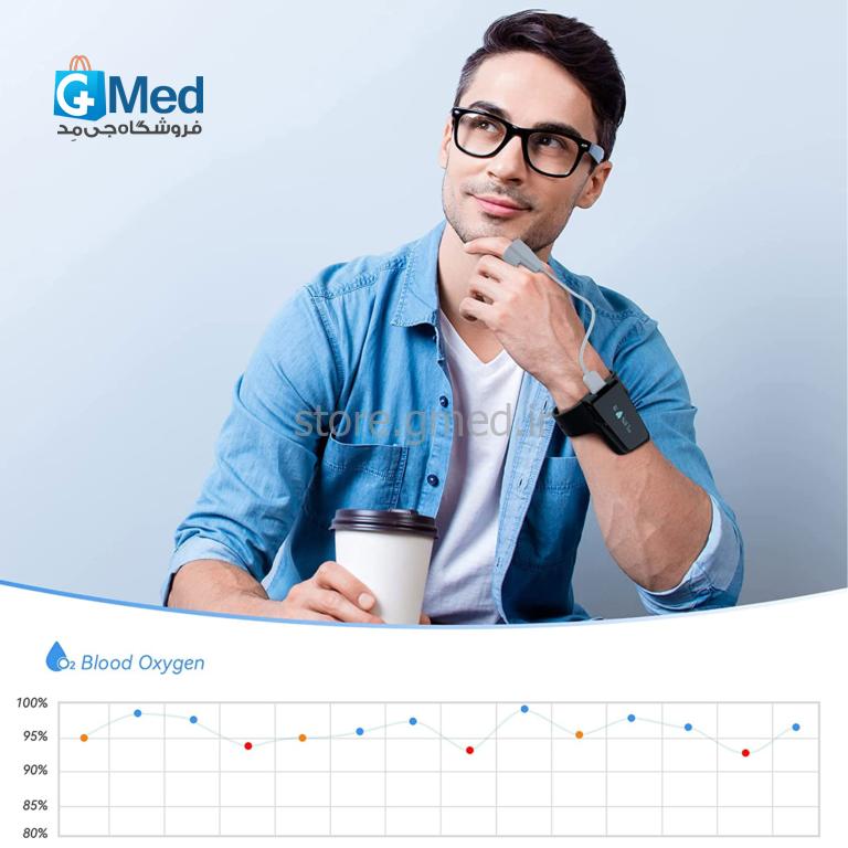 دستگاه پالس اکسیمتر مچی برند Viatom مدل CheckmeO2 max